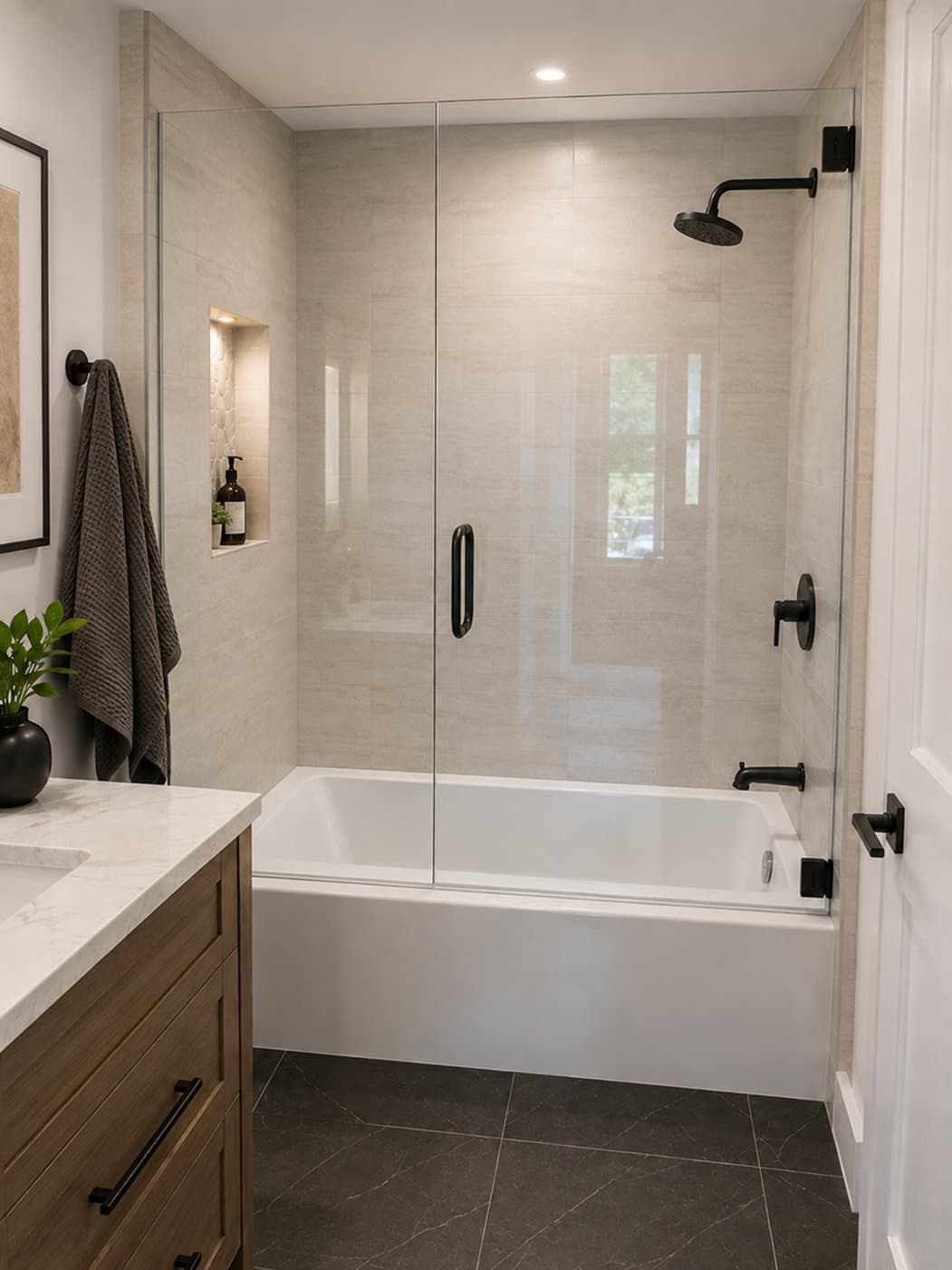 Master bathroom remodel with custom vanity - Master Cabinets