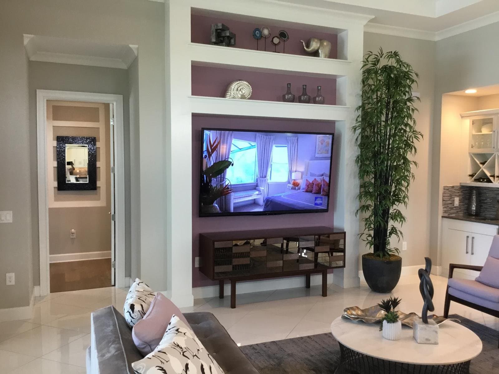 Built-in entertainment center - Master Cabinets